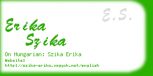 erika szika business card